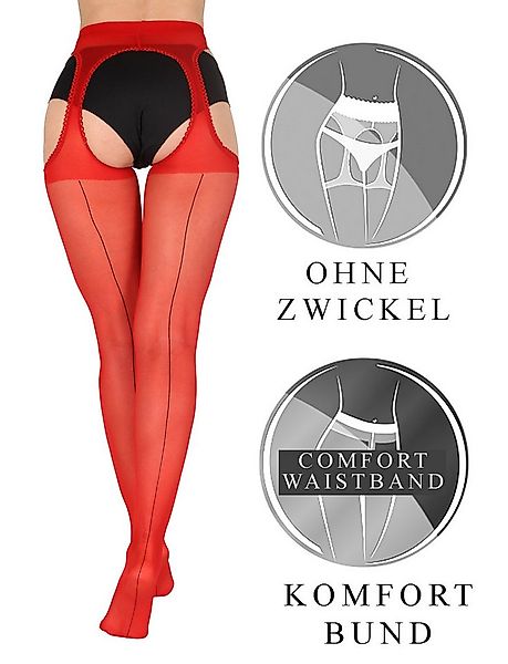 BANANALU Ouvert Strumpfhose mit Naht Ouvert Strumpfhose mit offenem Schritt günstig online kaufen