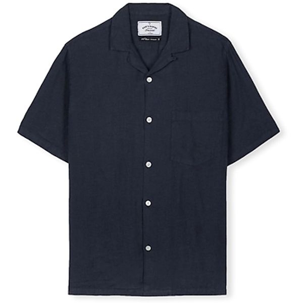 Portuguese Flannel  Hemdbluse Linen Camp Collar Shirt - Navy günstig online kaufen