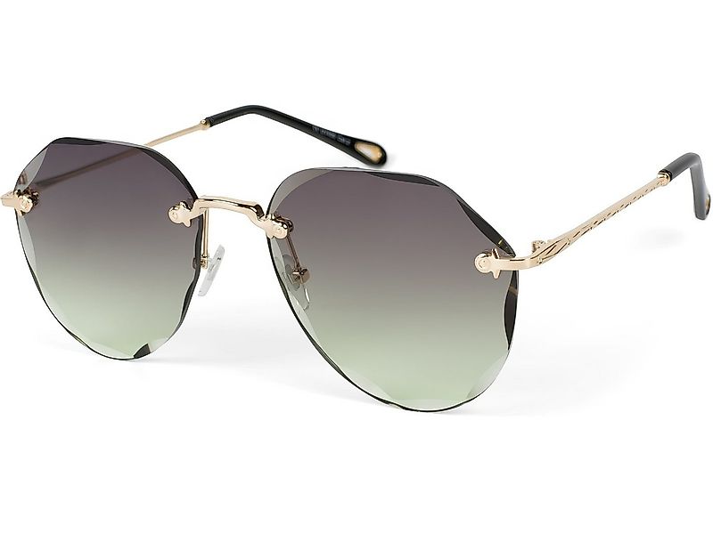 styleBREAKER Sonnenbrille Rahmenlose Piloten Sonnenbrille mit Diamant Schli günstig online kaufen