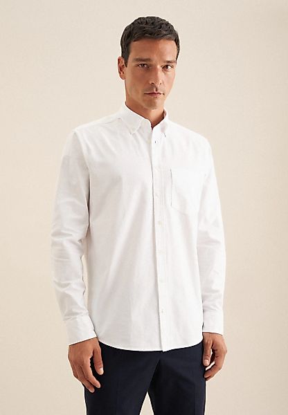 seidensticker Businesshemd, Regular Button-Down-Kragen Uni günstig online kaufen