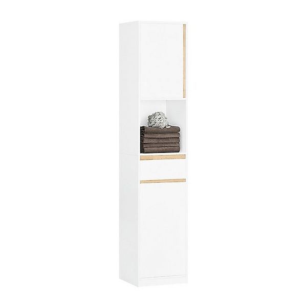 SoBuy Hochschrank BZR80 Badezimmerschrank Badschrank schmal mit 2 Türen Bad günstig online kaufen