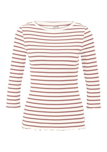 QS 3/4-Arm-Shirt T-Shirt Ringelshirt mit Rippstruktur günstig online kaufen
