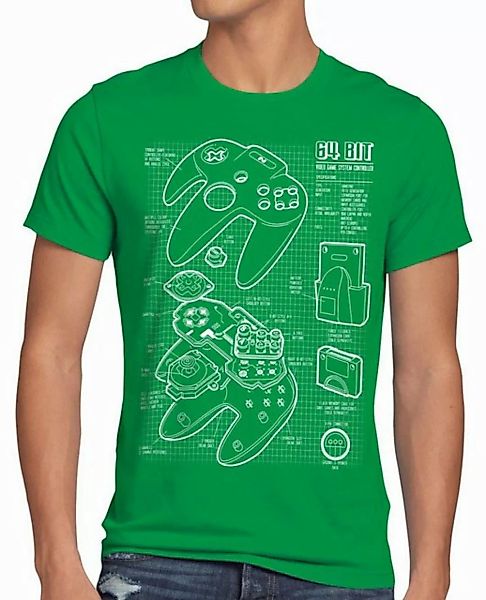 style3 T-Shirt N64 Blaupause gamer nintendo controller mario kart classic n günstig online kaufen