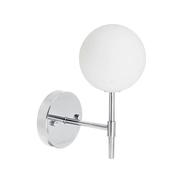 PR Home Sigma S Wandlampe in Kugelform Chrom opal G9 25x12x19cm günstig online kaufen
