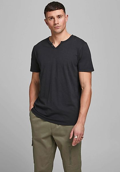 Jack & Jones "JJESPLIT NECK TEE SS NOOS" mit V-Ausschnitt günstig online kaufen