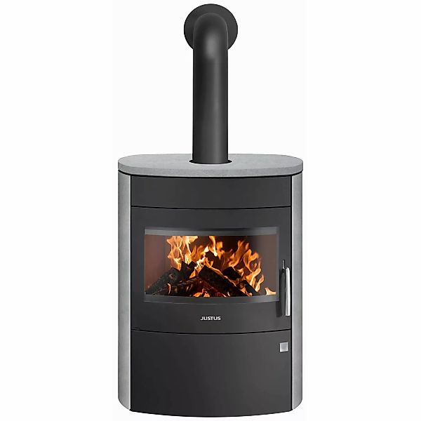 Justus Agero 2.0 Kaminofen Speckstein Schwarz-Grau 7 kW günstig online kaufen