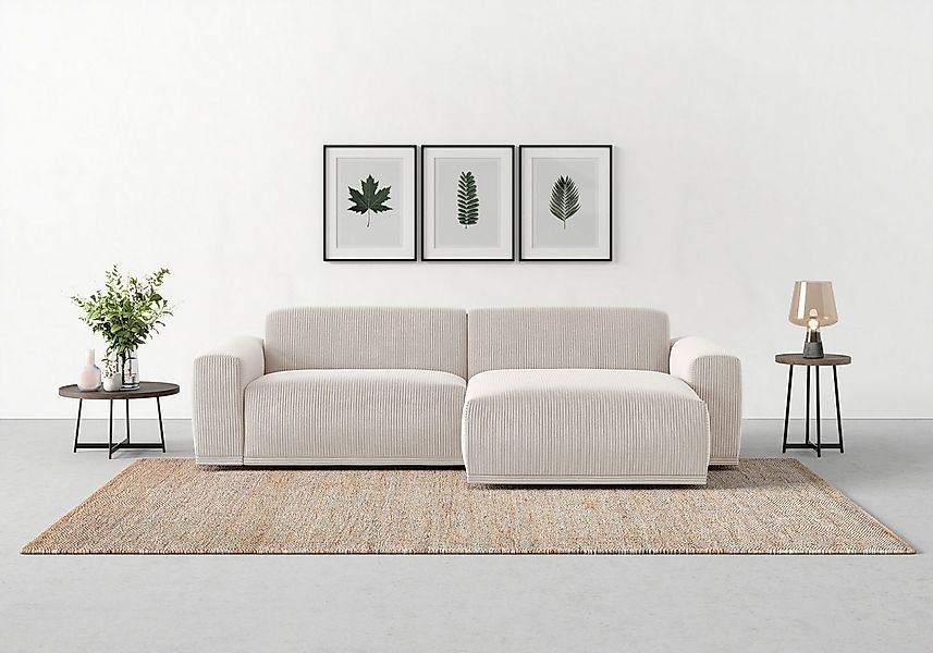 TRENDMANUFAKTUR Ecksofa Braga, mit hochwertigem Kaltschaum, L-Form, in Cord günstig online kaufen