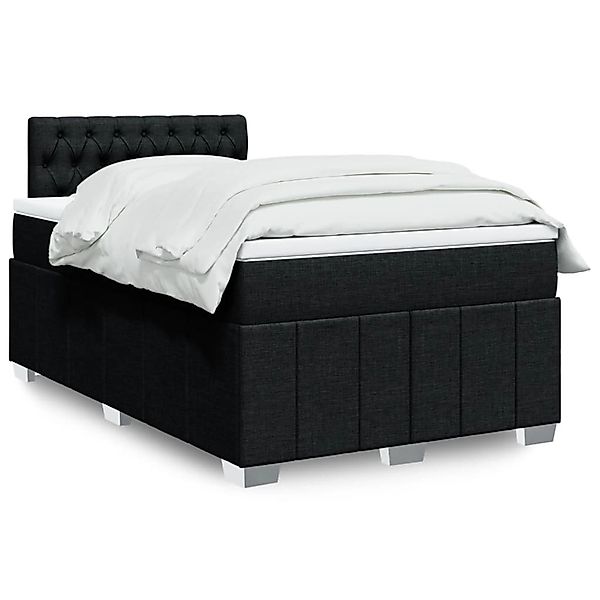 vidaXL Boxspringbett mit Matratze Schwarz 120x190 cm Stoff 3289316 günstig online kaufen