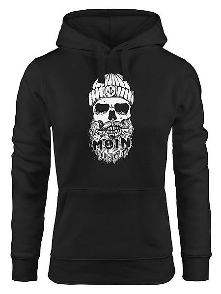 Neverless Hoodie Hoodie Damen Moin Totenkopf Anker Skull Kapuzen-Pullover N günstig online kaufen