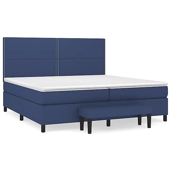 vidaXL Boxspringbett mit Matratze Blau 200x200 cm Stoff1358427 günstig online kaufen