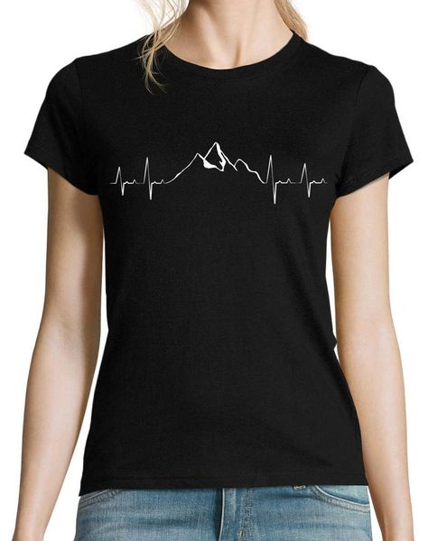 Youth Designz T-Shirt Heartbeat Mountain Damen günstig online kaufen