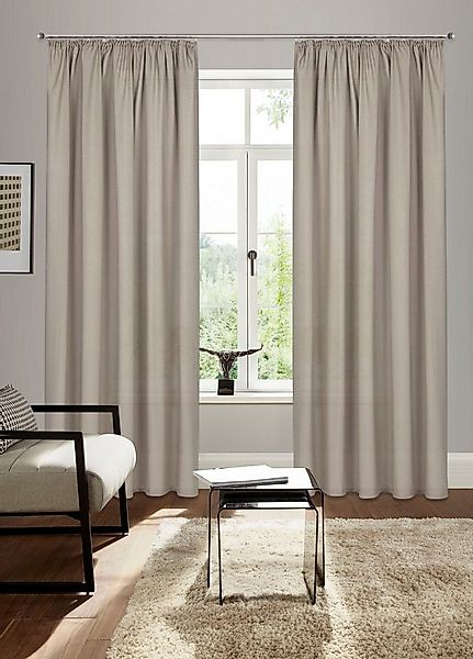 Bruno Banani Vorhang Lagan (2 St), Kräuselband, blickdicht, Polyester, 2-er günstig online kaufen