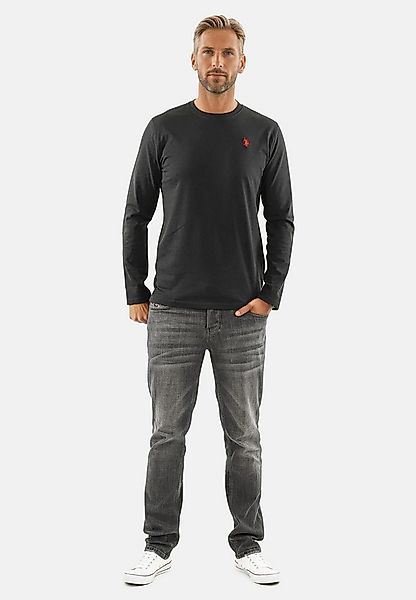 U.S. Polo Assn. Longsleeve USAaron – Herren Langarmshirt mit Logo-Stickerei günstig online kaufen
