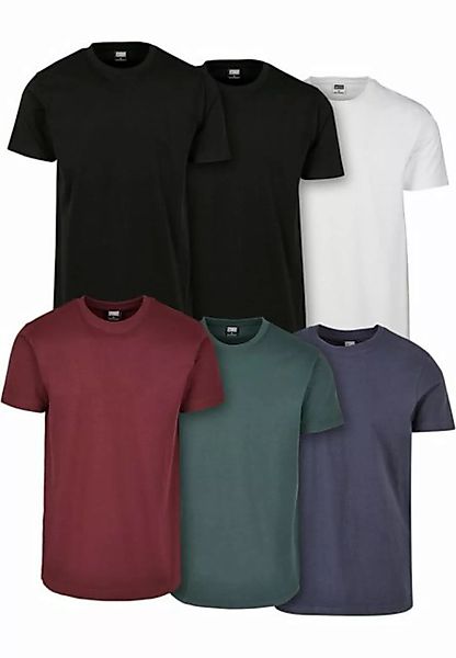 URBAN CLASSICS T-Shirt TB2684C - Basic Tee 6-Pack blk/blk/wht/rdwn/bttlgrn/ günstig online kaufen