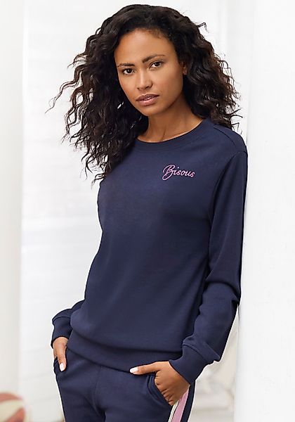 Vivance Sweatshirt, 1 Stk. Sweatshirt mit Frontprint, Loungeanzug günstig online kaufen