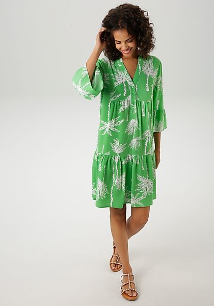 Aniston CASUAL Tunikakleid mit Palmen bedruckt günstig online kaufen