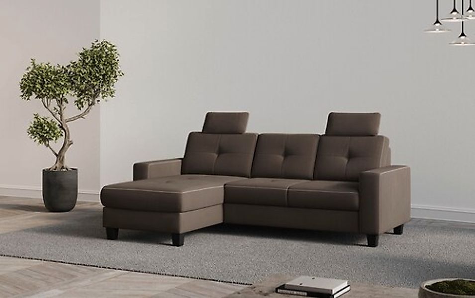 Places of Style Ecksofa "Varese", wahlweise mit Bettfunktion und Bettkasten günstig online kaufen
