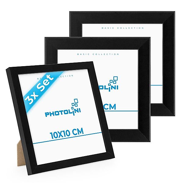 PHOTOLINI Bilderrahmen 3er Set, stabiles MDF-Holz, mit Acrylglas, extra Zub günstig online kaufen
