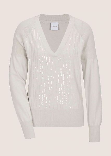MADELEINE Longpullover "Feinstrickpullover Baumwollpullover mit Pailletten" günstig online kaufen