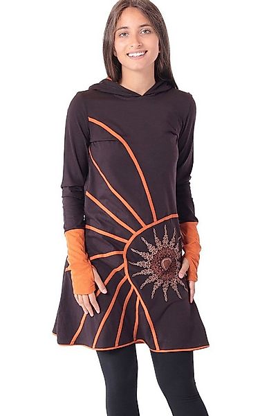 PUREWONDER Sweatkleid Alternatives Kapuzenkleid aus Baumwolle, Goa Kleid Nr günstig online kaufen