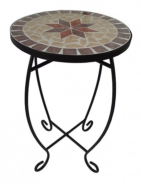 Gravidus Beistelltisch Mosaik Blumenhocker Blumenständer Mosaiktisch günstig online kaufen