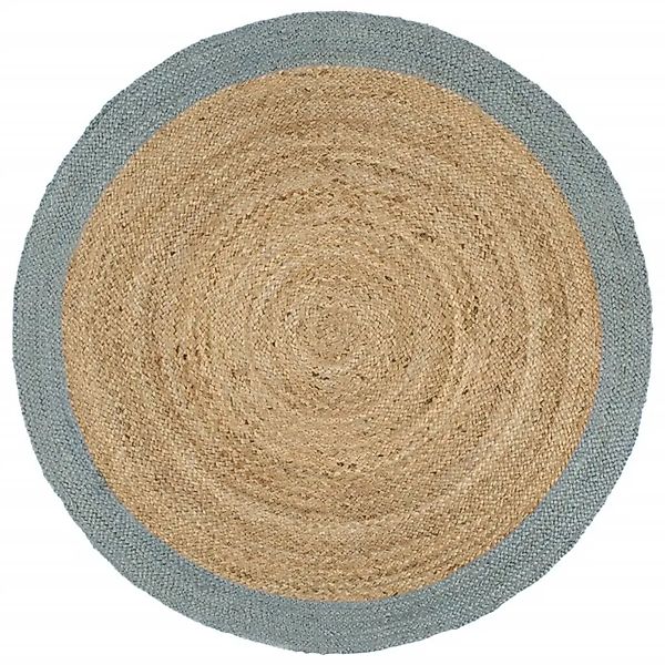vidaXL Teppich Handgefertigt Jute Mit Olivem Rand 180 Cm 1184036 günstig online kaufen