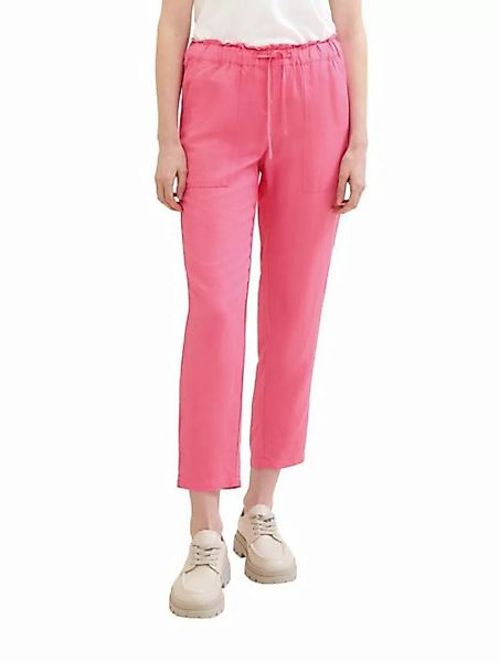 TOM TAILOR Stoffhose loose fit linen pants, carmine pink günstig online kaufen