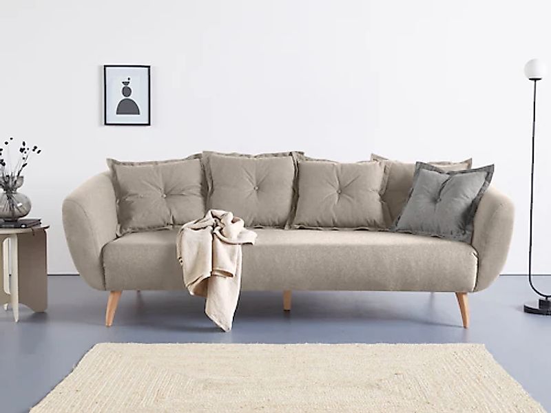 Home affaire 3-Sitzer »Baggio modern und romantisches Design, bequem« Zierk günstig online kaufen