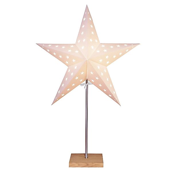 Standstern Leo mit Sternenmuster, weiß/eiche günstig online kaufen