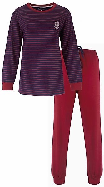 Irresistible Schlafanzug Damen Pyjama lang mit Bündchen (2 tlg) Baumwolle günstig online kaufen