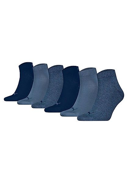 PUMA Kurzsocken "UNISEX QUARTER PLAIN 6P ECOM", (6 Paar), mit Logostickerei günstig online kaufen