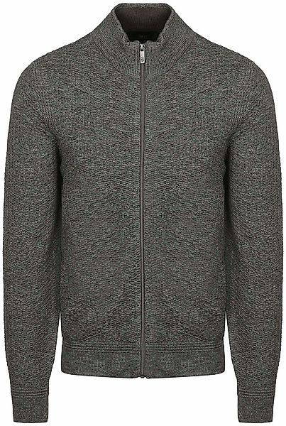 State Of Art Strickjacke Structure Melange Grün - Größe M günstig online kaufen