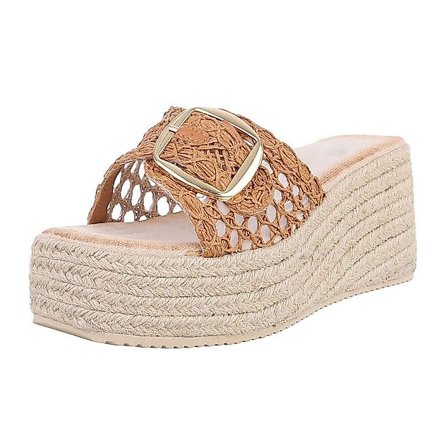 Ital-Design Damen Wedge-Sandalen mit gewebtem Obermaterial für Sommer Spaß günstig online kaufen