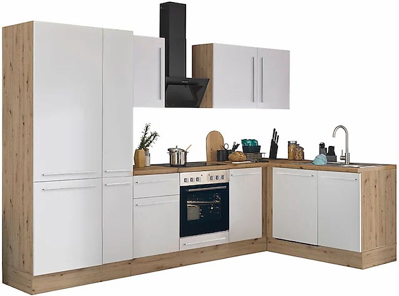 KOCHSTATION Winkelküche "Florida, Stellbreite 310x175 cm" wahlweise mit E-G günstig online kaufen