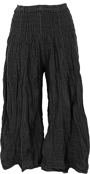 Guru-Shop Relaxhose Bequeme 3/4 Musselin Palazzohose, günstig online kaufen