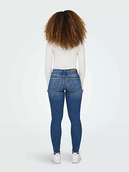 Only Damen Jeans ONLBLUSH MID SK REA1319 - Skinny Fit - Blau - Medium Blue günstig online kaufen