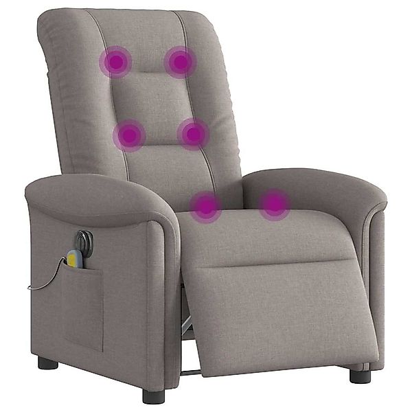 vidaXL Sessel Massagesessel Elektrisch Taupe Stoff günstig online kaufen