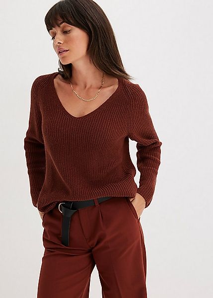 bonprix Strickpullover aus reiner Baumwolle günstig online kaufen