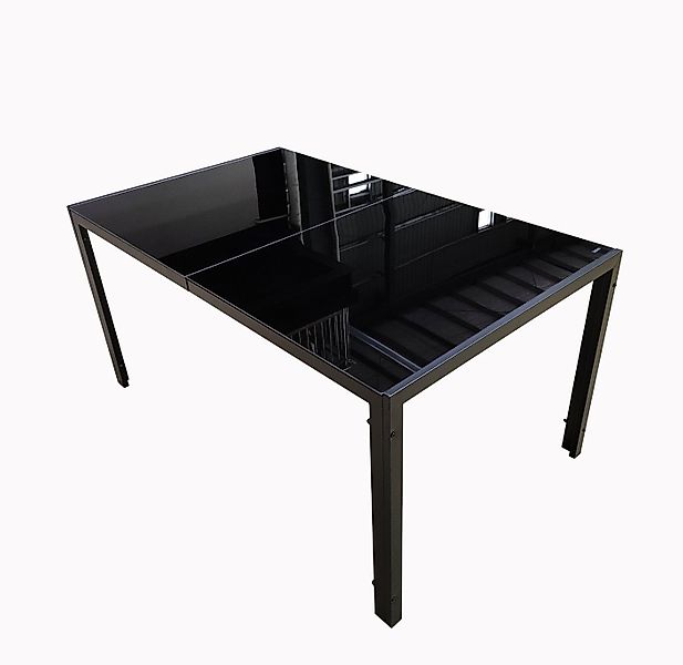 BruKa Gartentisch 150cm POETTO Glastisch ESG Glasplatte Esstisch Tisch Alum günstig online kaufen