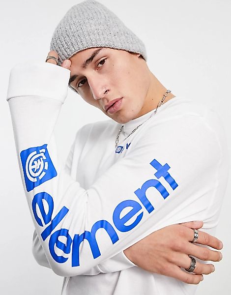 Element – Joint – Langärmliges Shirt in Weiß mit Rückenprint günstig online kaufen