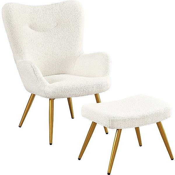 Yaheetech Relaxsessel Ohrensessel mit Hocker, Loungesessel günstig online kaufen