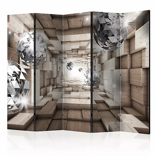 5-teiliges Paravent - In A Wooden Tunnel Ii [room Dividers] günstig online kaufen