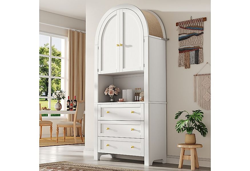 Flieks Mehrzweckschrank Bogen-Hochschrank mit Schubladen und Bogentüren (fü günstig online kaufen