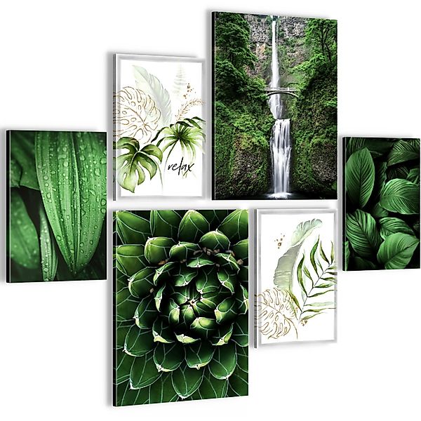 Novart Wandbild Wald Hirsch KOMPLETT AUFHÄNGFERTIG günstig online kaufen