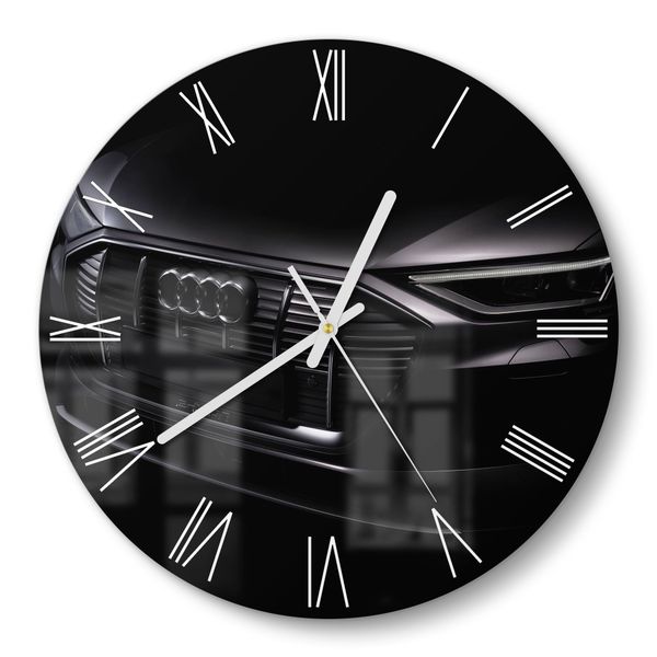 DEQORI Wanduhr 'Audi Frontalaufnahme' (Glas Glasuhr günstig online kaufen