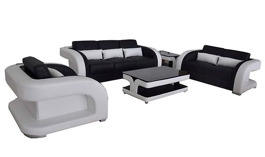 JVmoebel Sofa XXL Couch Leder Wohnlandschaft Garnitur Modern Sofa 3+2+1, Ma günstig online kaufen