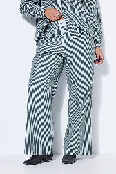 Studio Untold Schlupfhose Hose Wide Legs Streifen Patch Elastikbund günstig online kaufen