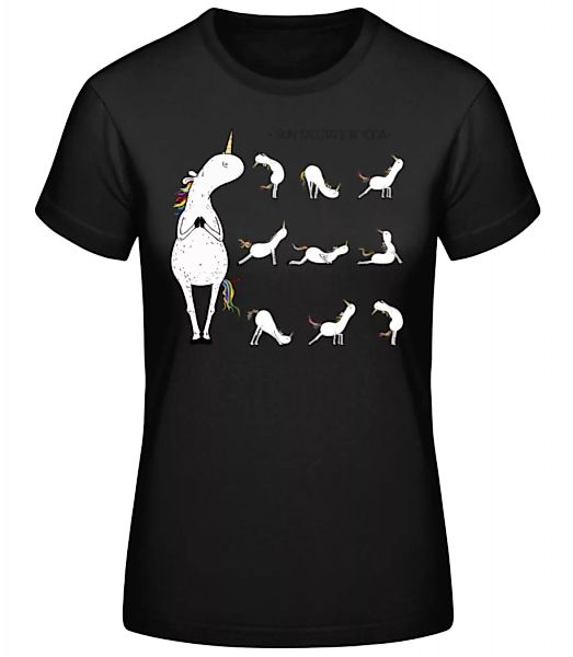Yoga Einhorn Figuren Sonnengruß · Frauen Basic T-Shirt günstig online kaufen