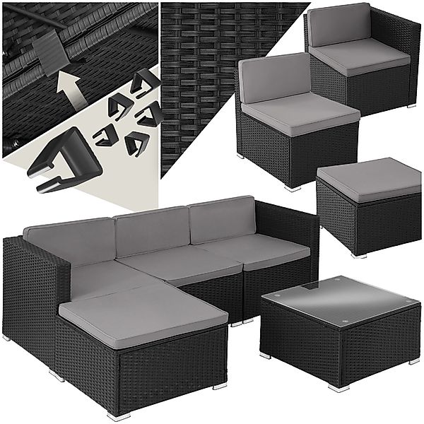 tectake Loungeset Rattan Lounge, (Set., 5-tlg), günstig online kaufen