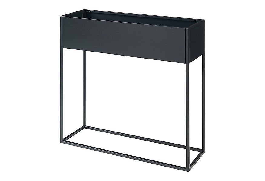en.casa Blumenkasten, »Joensuu« Hochbeet 80 x 80 x 25 cm Stahl Schwarz günstig online kaufen